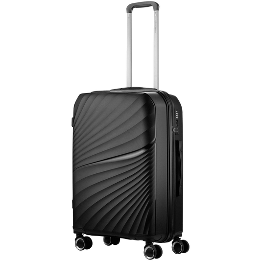 Travelwize Quartz PP 66cm 4-Wheels Spinner Luggage - Black