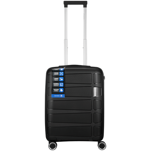 Travelwize Tourer PP 55cm 4-wheel Spinner Luggage Black
