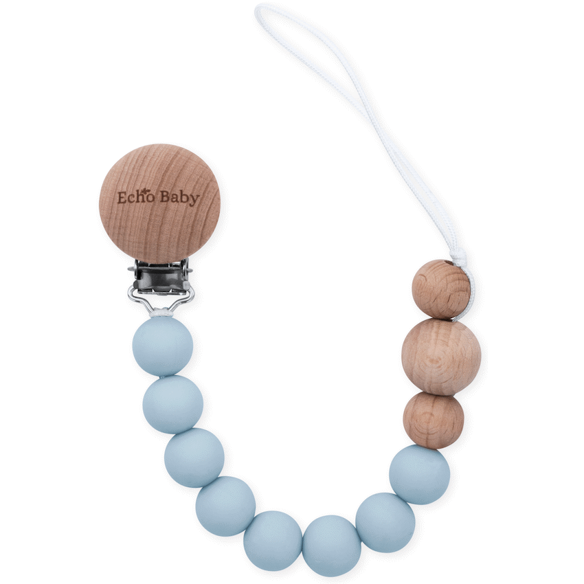 Echo Baby Silicone Dummy Clip - Powder Blue - Guards On Duty Shop & Security Guards