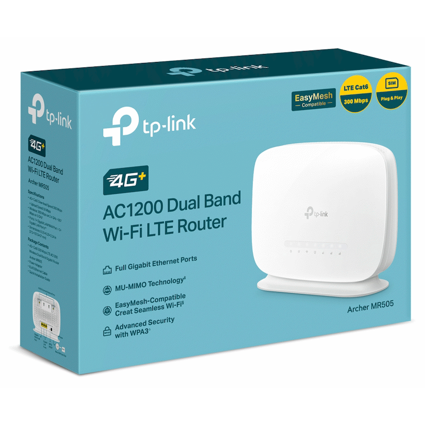 TP-Link Archer MR505 4G+ Cat6 AC1200 Wireless Dual-Band Gigabit Router
