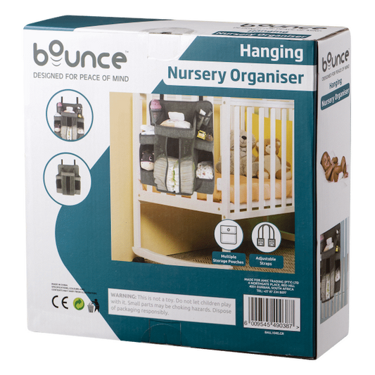 Bounce Hanging Nursery Organiser Grey - Guards On Duty Shop & Security Guards
