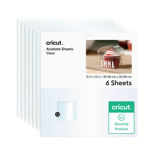 2011975 - Cricut Acetate Sheets 30x30cm 6 Sheets (Transparent)