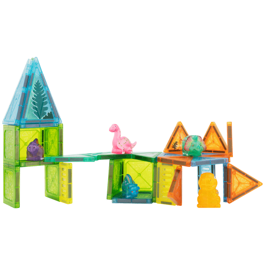 Edu-matic Mini-Mags 44pc Dinosaurs Magnetic Tiles - Guards On Duty Shop & Security Guards