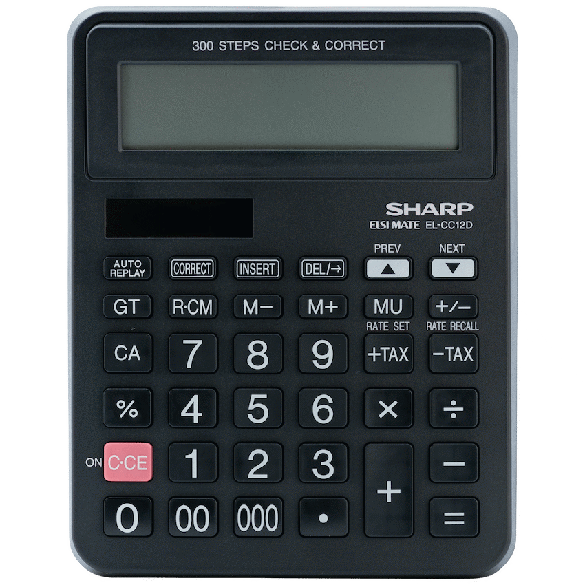 Sharp EL-CC12D Desk Calculator - CheckCorrect Tax - Guards On Duty Shop & Security Guards