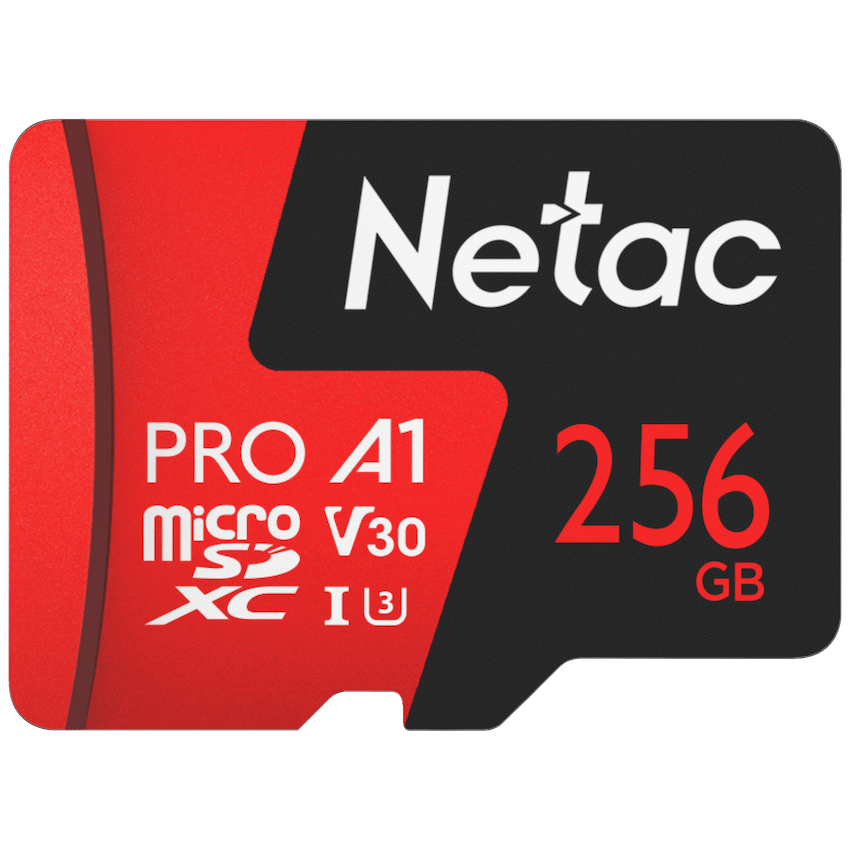 NETAC PRO 256GB MICRO SD AND ADAPTOR