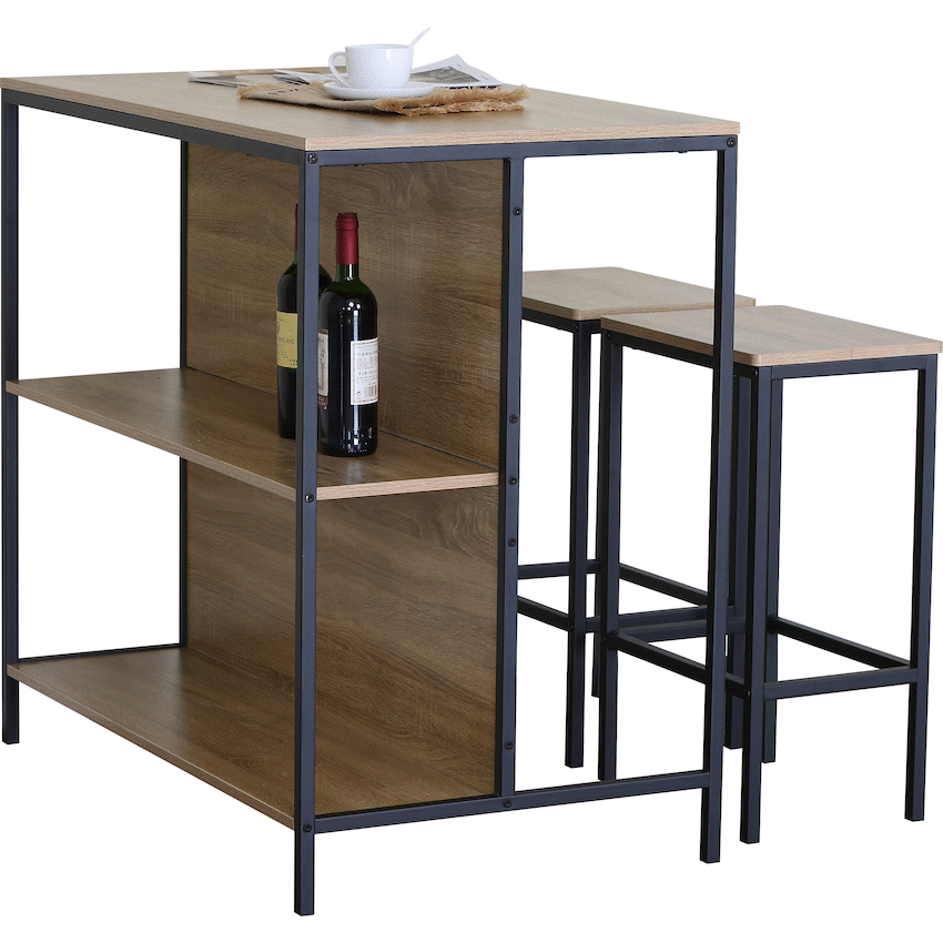 Everfurn Lucca Bar Unit - Oak - Guards On Duty Shop & Security Guards