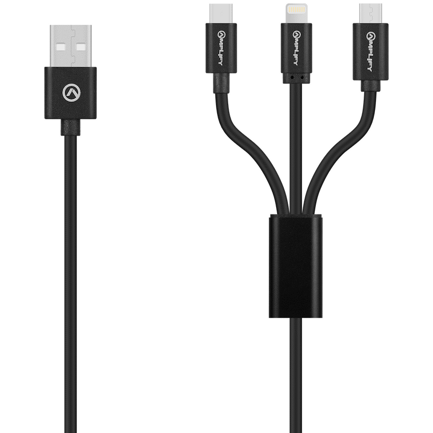 Amplify On the Fly 3-in-1 Charging Cable 1m - Guards On Duty Shop & Security Guards