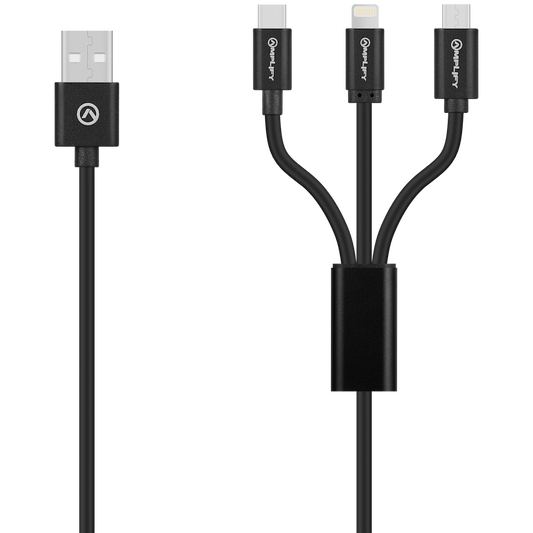 Amplify On the Fly 3-in-1 Charging Cable 1m - Guards On Duty Shop & Security Guards