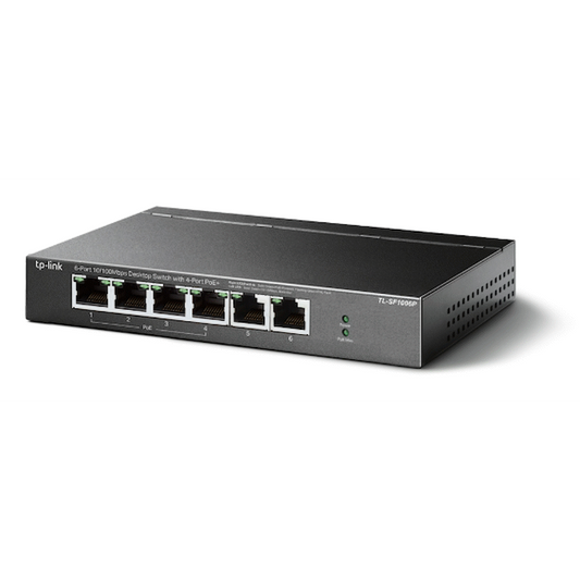 TL-SF1006P 6-Port 10/100Mbps Desktop Switch with 4-Port PoE+