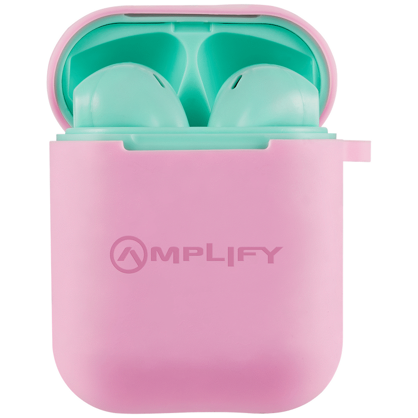 Amplify Buds Series True Wireless Earphones with Silicone Accessories - Green/Pink - Guards On Duty Shop & Security Guards