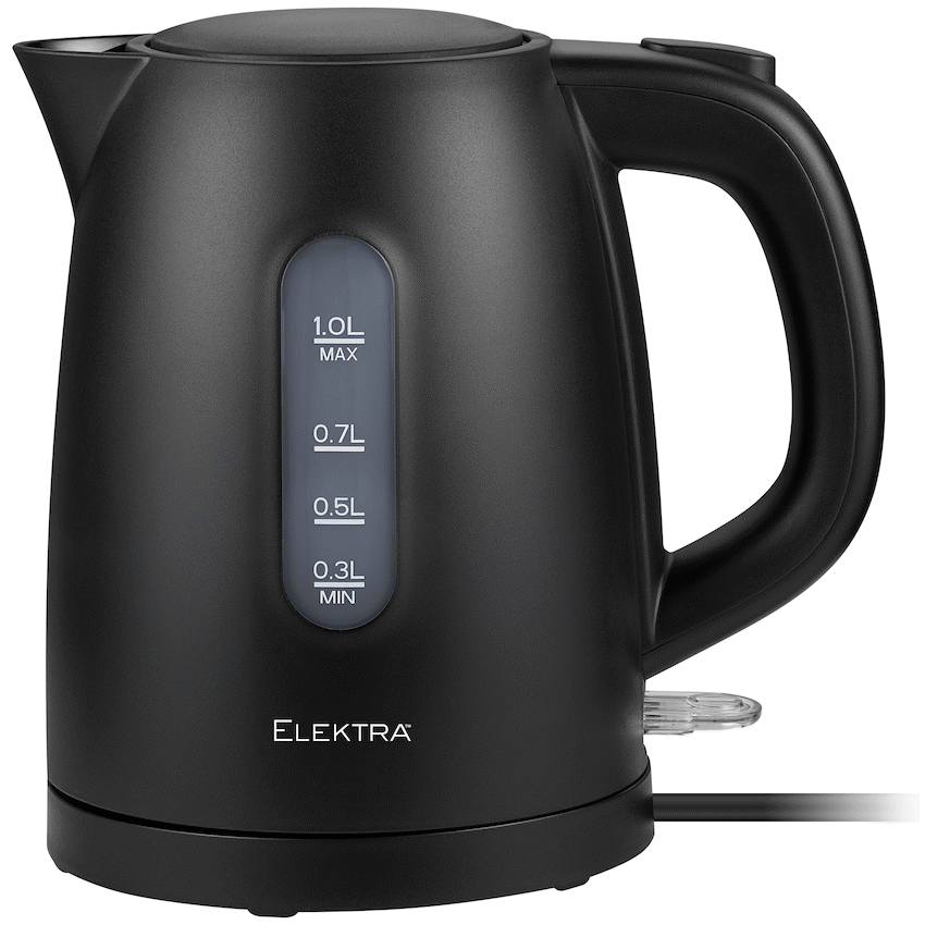Elektra 1L Plastic Kettle - Black - Guards On Duty Shop & Security Guards