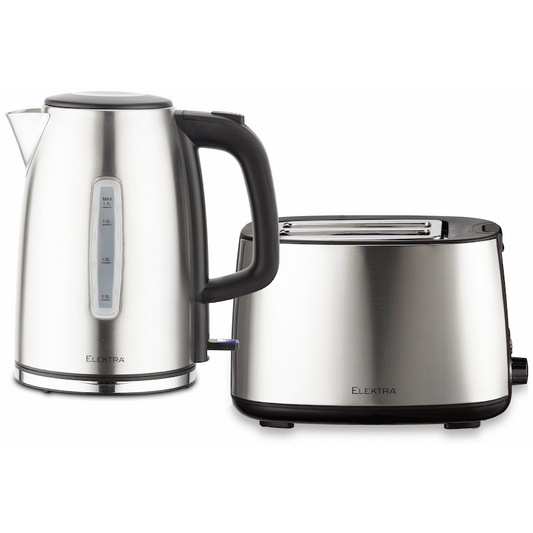 Elektra Kettle and Toaster Breakfast Set - Stainless Steel