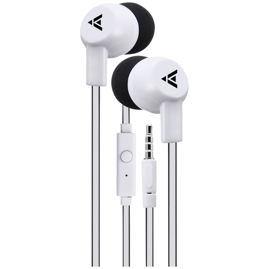 Anthem Earphone with Mic White Black - Guards On Duty Shop & Security Guards