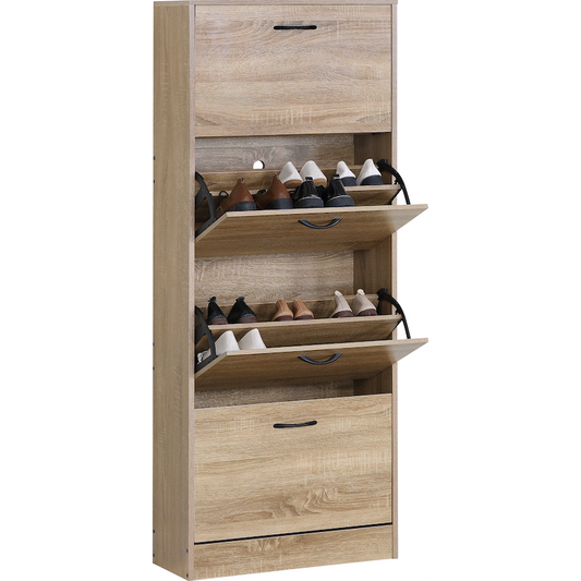 Everfurn Tamar Shoe Cabinet - Large - Oak