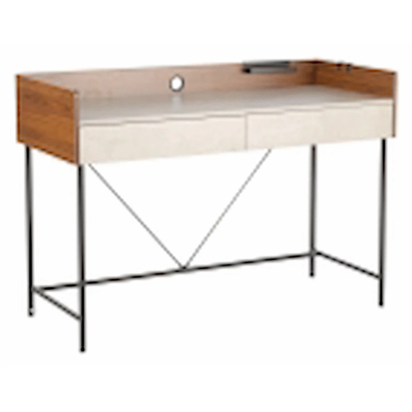 Everfurn Nick Office Desk, x 2 Drawers, Headphone Hook - Guards On Duty Shop & Security Guards