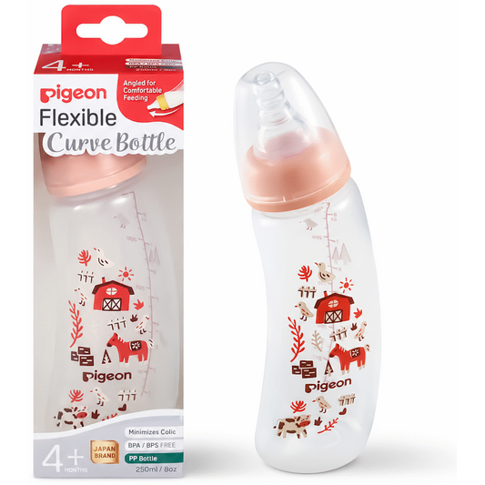 PIGEON FLEXIBLE CURVE BOTTLE 250ML - FARM