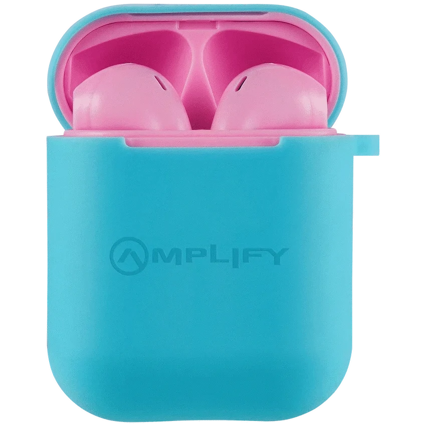 Amplify Buds Series True Wireless Earphones with Silicone Accessories - Pink/Blue - Guards On Duty Shop & Security Guards