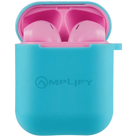 Amplify Buds Series True Wireless Earphones with Silicone Accessories - Pink/Blue - Guards On Duty Shop & Security Guards