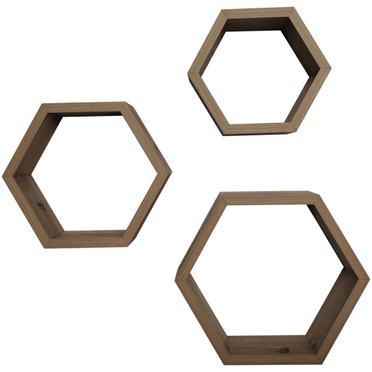 Everfurn Poppy Floating Wall Shelves - Set of 3