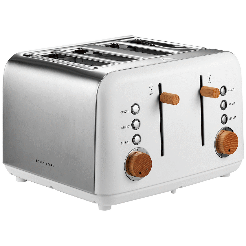 Boden Stark Anson Collection 4 Slice SS Toaster White - Guards On Duty Shop & Security Guards
