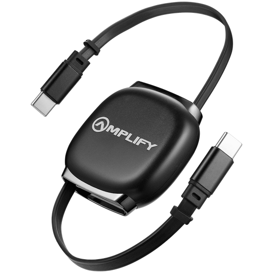 Amplify Revo Series USB C to USB C Retractable Cable Fast Charging Cable - Guards On Duty Shop & Security Guards