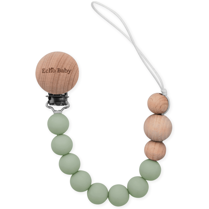 Echo Baby Silicone Dummy Clip - Sage - Guards On Duty Shop & Security Guards