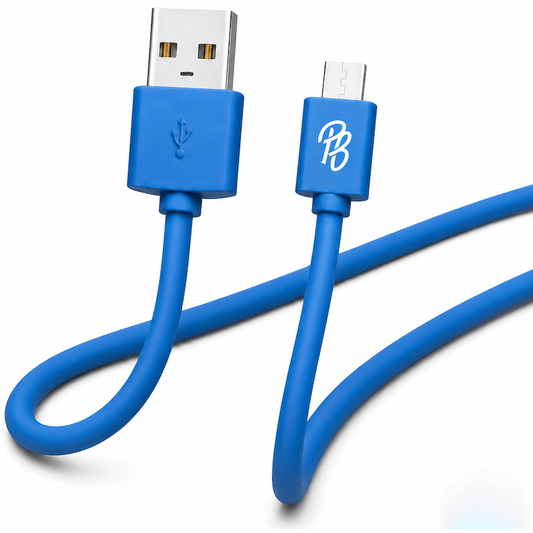 Pro Bass Power Series Boxed Round Micro USB Cable - Blue