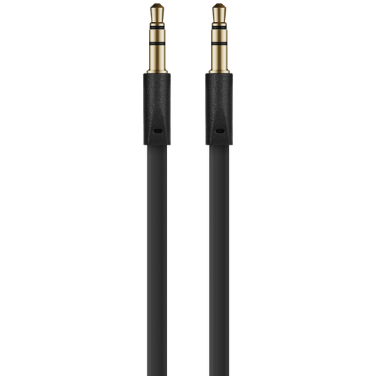 Volkano Slim Series Aux Cable 2m - Black - Guards On Duty Shop & Security Guards