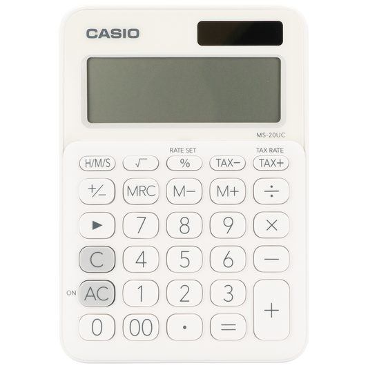 Casio MS-20UC - Desktop calculator 12 Digit - White