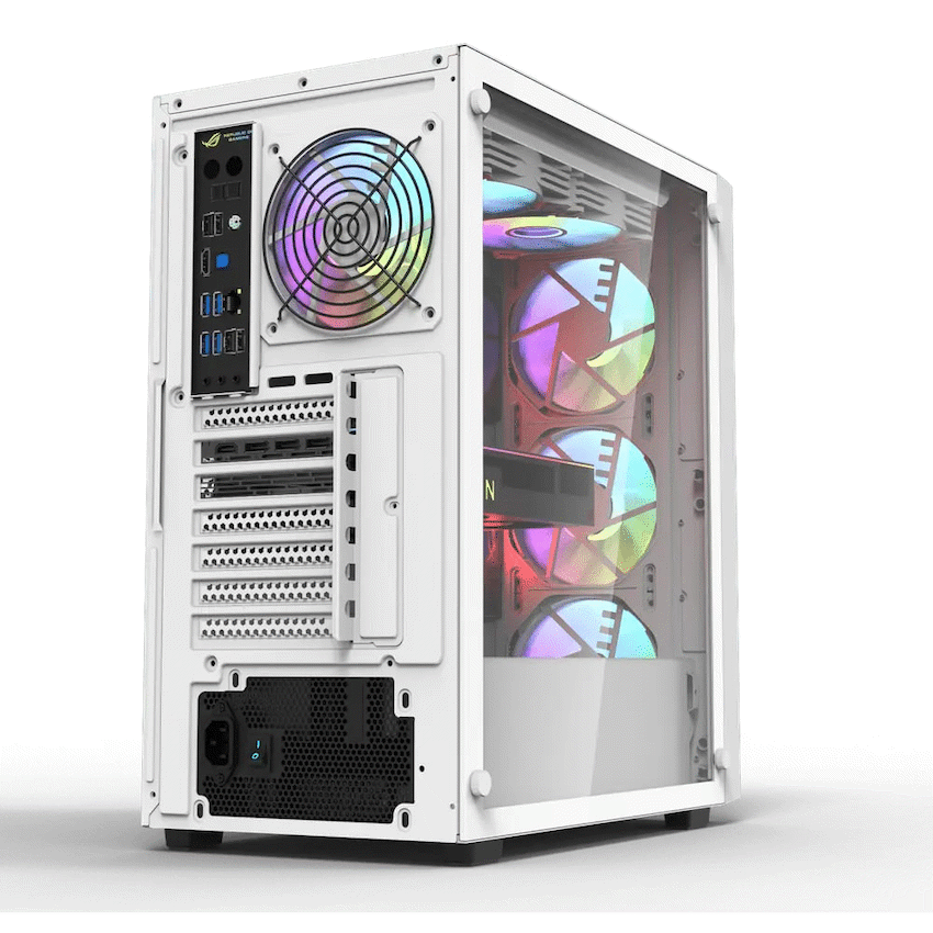 darkFlash Computer Case DK260 Air White (with 4 ARGB Fans) - Guards On Duty Shop & Security Guards