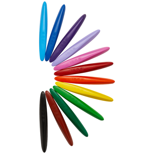 Frozen 12 Plastic Crayons Twin tip Triangular Multi