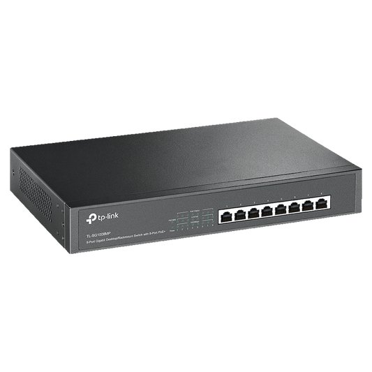TL-SG1008MP 8-Port Gigabit Desktop/Rackmount Switch with 8-Port PoE+