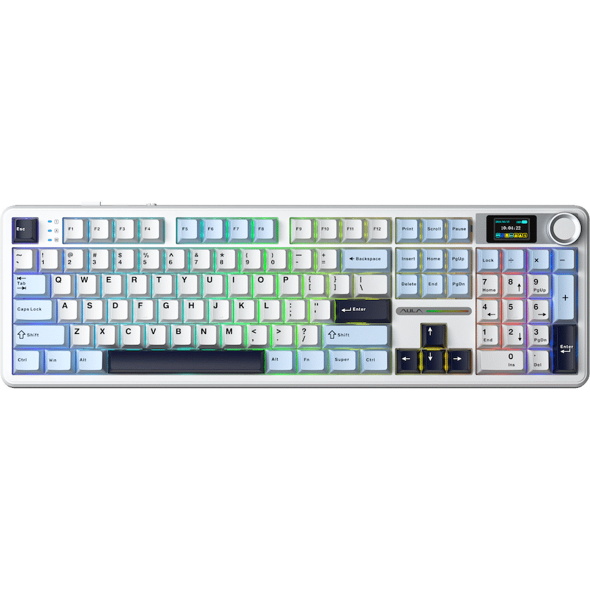 Aula Mechanical Gasket LCD Full Keyboard Multimode - Black/Grey - Guards On Duty Shop & Security Guards
