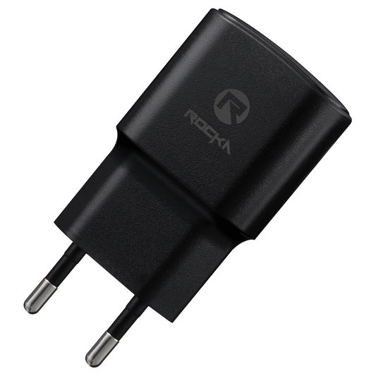 Rocka Recharge-M series 2A Wall Charger with Micro USB cable - black
