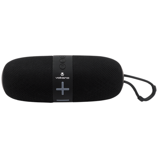 Volkano Flow Series Portable Bluetooth Speaker - Black with Grey Buttons