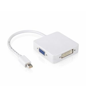 Mini Display Port to VGA-DVI-HDMI, Length=15CM, White - Components