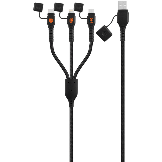 Rugged by Volkano Water- and Dust-Proof USB to 3-in-1 Cable - 1.2m
