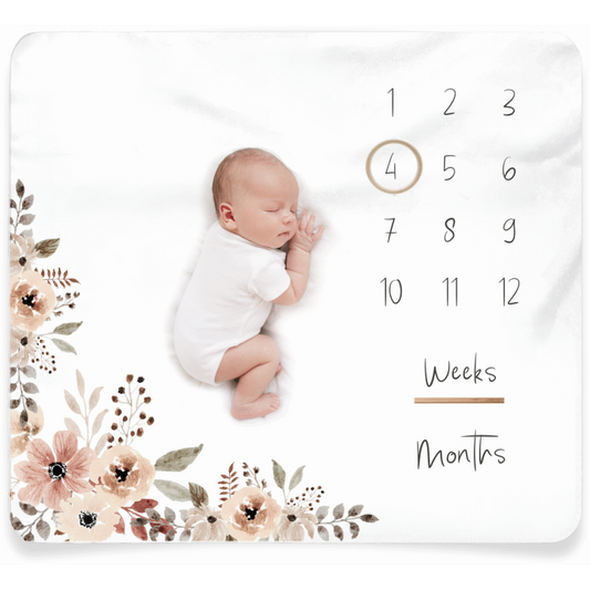 Echo Baby Milestone Blanket - Bloom