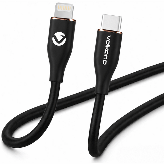 Volkano Flexi Series Type-C to MFI Lightning 1.5m 27w - Black