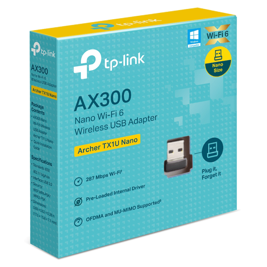 Archer TX1U AX300 Nano Wi-Fi 6 Wireless USB Adapter - Guards On Duty Shop & Security Guards