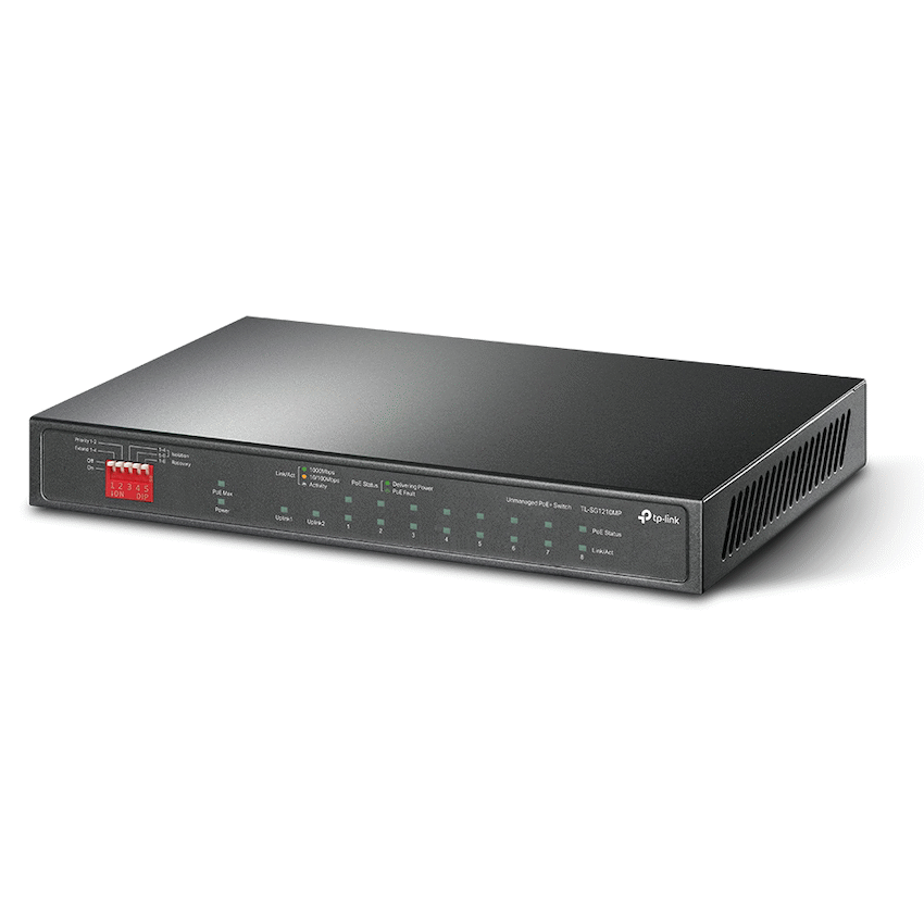 TL-SG1210MP 10-Port Gigabit Desktop Switch with 8-Port PoE+