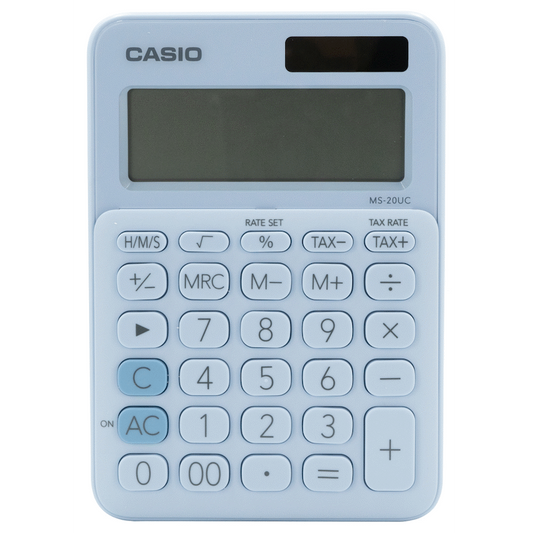 Casio MS-20UC - Desktop Calculator 12-Digit - Light Blue