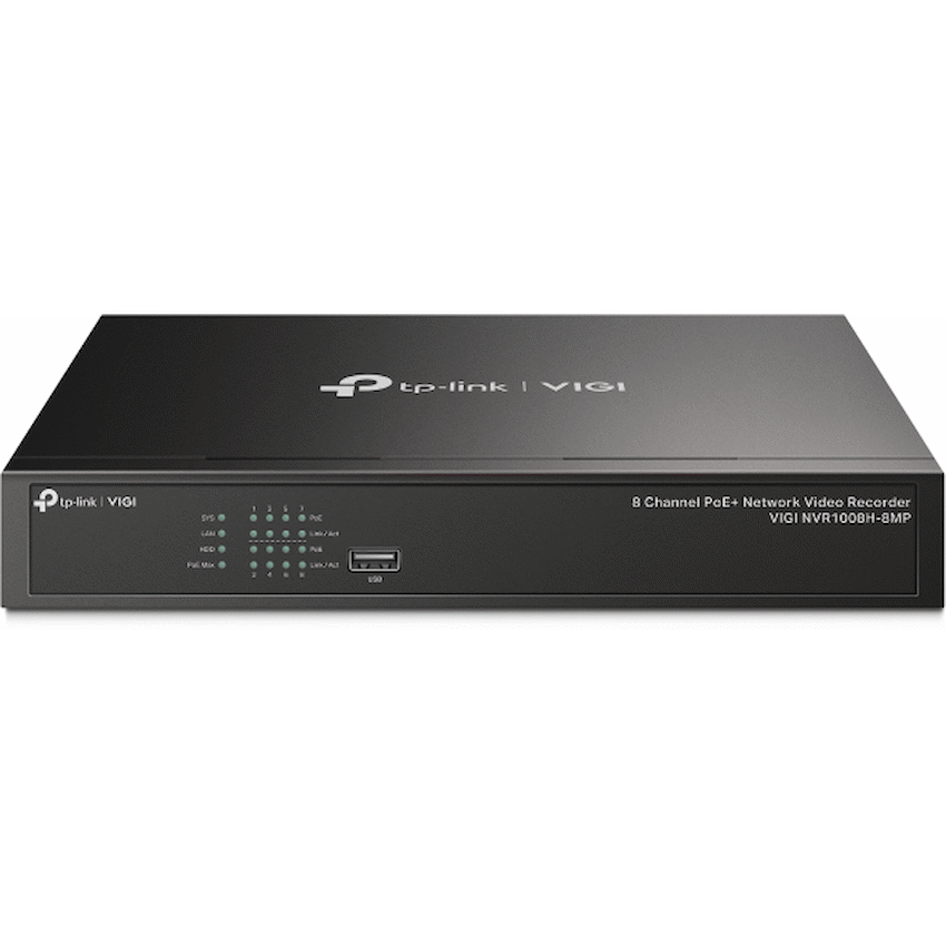 VIGI TP-Link Vigi NVR1008H-8MP 8 Channel PoE Network Video Recorder