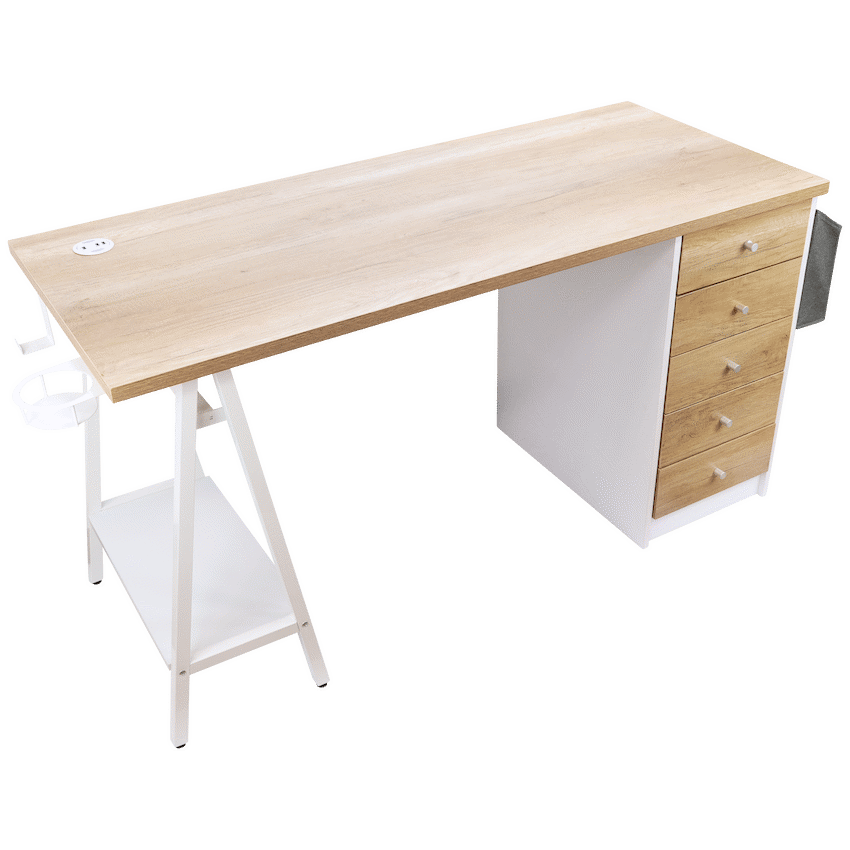 Everfurn Premium Milan Smart Office Desk, 2 x 3.1 USB Port