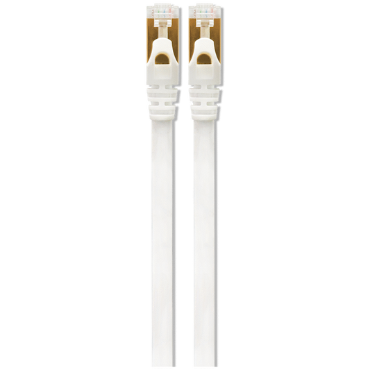 VolkanoX Giga Series Cat 7 Ethernet Cable 5m - White, Gold Tips