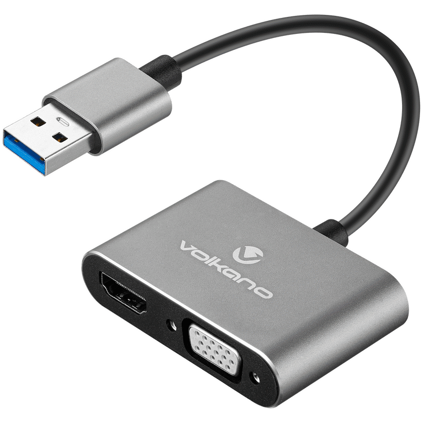 Volkano Expand Series USB-A to HDMI+VGA adapter