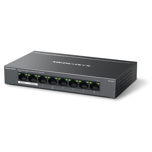 Mercusys TP-Link Mercusys MS108GP 8-Port Gigabit Desktop Switch with 7-Port PoE+