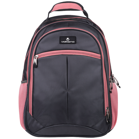 Volkano Orthopaedic Backpack 27L - Dark Grey/Pink