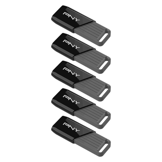 PNY 64GB USB 2.0 Flash Drive Value Pack - 5 Carded Units