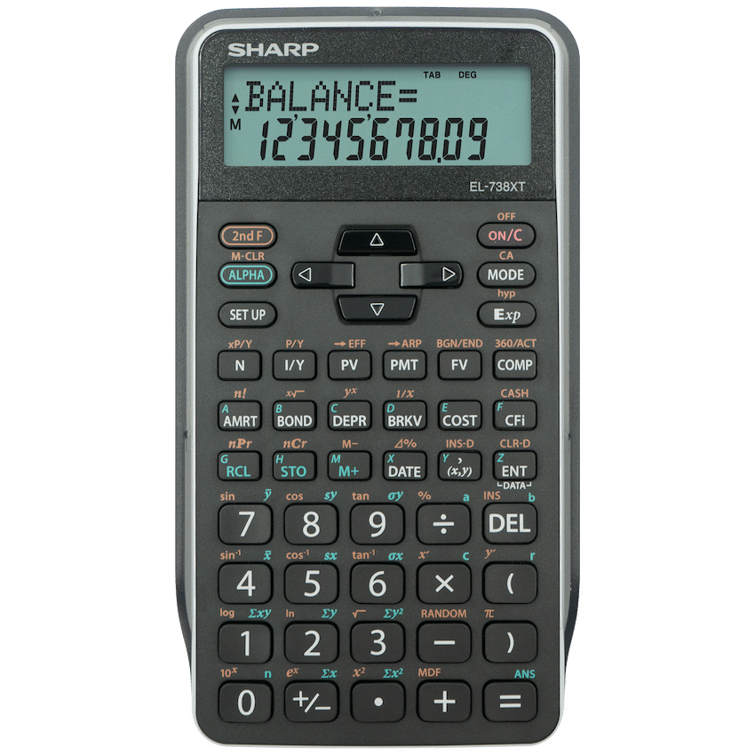 Sharp EL-738 XTB - Advanced Financial Calculator NEW DESIGN - Guards On Duty Shop & Security Guards